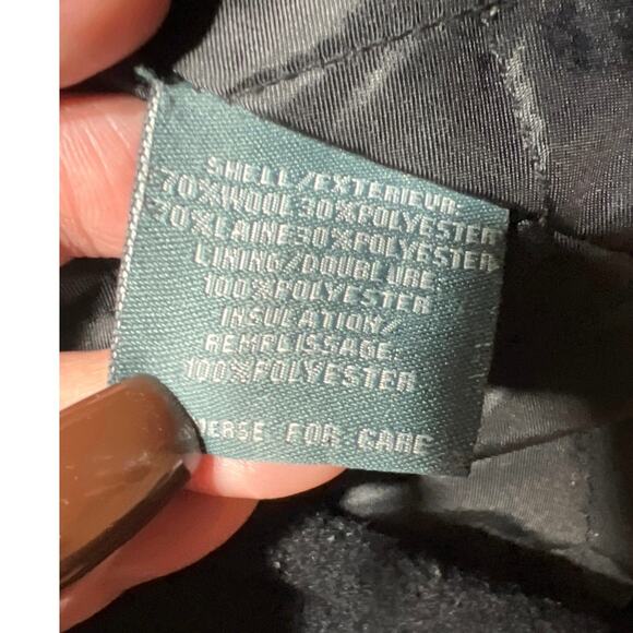 I. Spiewak & Sons Mens Double Breasted Wool Peak Coat Black Size Large - Picture 11 of 14